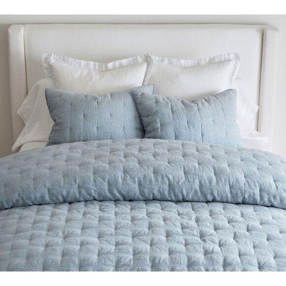 Pottery Barn Belgian Flax Linen Hand-Stitched Sham 26 inches X 20 inches NEW - Picture 2 of 5